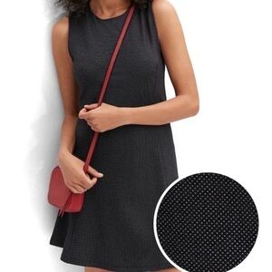 Banana Republic NEW Fit and Flare Sleeveless Mini Dress Micro Dot Size Small